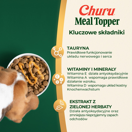 Inaba Dog Meal Topper 4x14g (56g) Przysmak Pasta Dla Psa Z Kurczakiem i Serem