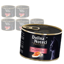 Dolina Noteci Premium 6x185g Bogata W Łososia Mokra Karma Dla Kota