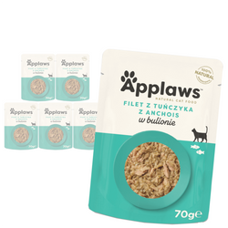 Applaws Cat Mokra Karma Dla Kota 6x70g Tuńczyk Z Anchois W Bulionie