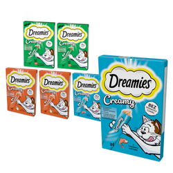 Dreamies Creamy 24x10g Kremowe Przysmaki Dla Kotów Mix Smaków