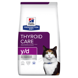 Hill's Prescription Diet y/d Thyroid Care 1,5kg Dietetyczna Sucha Karma Dla Kota Wsparcie Zdrowia Tarczycy