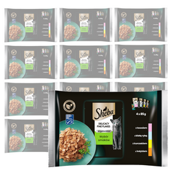Sheba Saszetka 52 Szt. Fine Flakes in Jelly Mokra Karma Dla Kotów W Galaretce Ryba, Drób