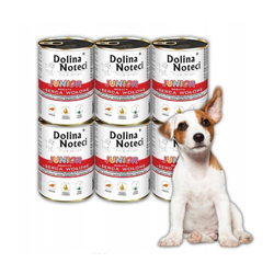Dolina Noteci Premium Junior Serca Wołowe Mokra Karma Dla Szczeniąt 6x400g