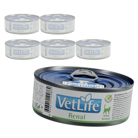 Farmina Vet Life Renal Feline 6x85g Mokra Karma Dla Kota z Ostrą Niewydolnością Nerek