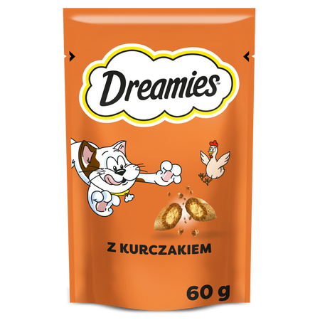 Dreamies 16x60g (960g) Chrupiące Przysmaki Dla Kota Z Kremowym Nadzieniem Mix 4 Smaków