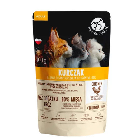 Mokra Karma Dla Kota PetRepublic Fileciki Z Kurczaka Saszetka 12x100g