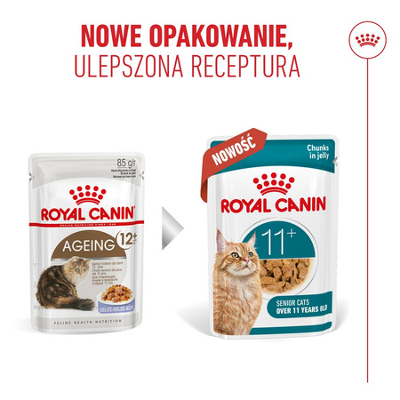 Royal Canin Ageing 11+ Jelly Karma Mokra 85g Kawałki w Galaretce Dla Kotów Dojrzałych Po 11 Roku Życia
