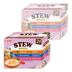 Inaba Cat Ciao Stew 48x40g Uzupełniająca Karma Dla Kota Potrawka z Kurczakiem Tuńczykiem i Łososiem