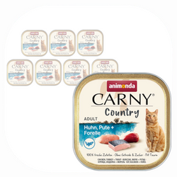 Animonda Carny Country 8x100g Mokra Karma Dla Kota z Kurczakiem Indykiem i Pstrągiem