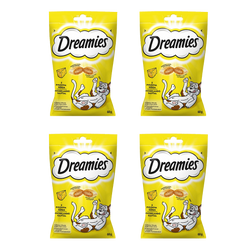 Zestaw DREAMIES 4x60g - przysmak dla kota z pysznym serem