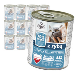 Frendi Kawałki z Rybą w Sosie 12x800g Mokra Karma Dla Dorosłych Kotów Wszystkich Ras