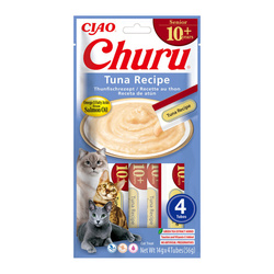 Inaba Cat Churu Senior Tuna Recipe 4x14g (56g) Kremowy Przysmak Dla Starszego Kota Pasta Z Tuńczykiem