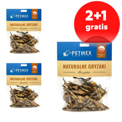 Petmex Suszone Szprotki 3x100g Naturalny Przysmak Dla Psa i Kota 2+1 GRATIS