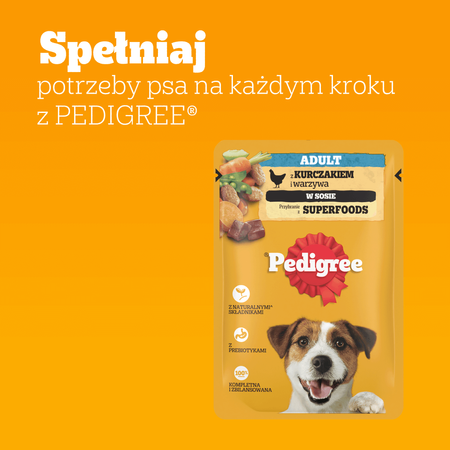 Pedigree Adult Saszetka 100g Mokra Karma Kawałki Bogate W Kurczaka W Sosie Dla Psa