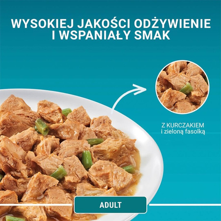 Purina One Adult 85g Mokra Karma Dla Kota Z Kurczakiem I Zieloną Fasolką