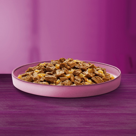 WHISKAS Junior Saszetki 12 x 85g Drobiowe Frykasy Mokra Karma Dla Kociąt w Galaretce Kawałki z Kurczakiem Indykiem Drobiem Kaczką