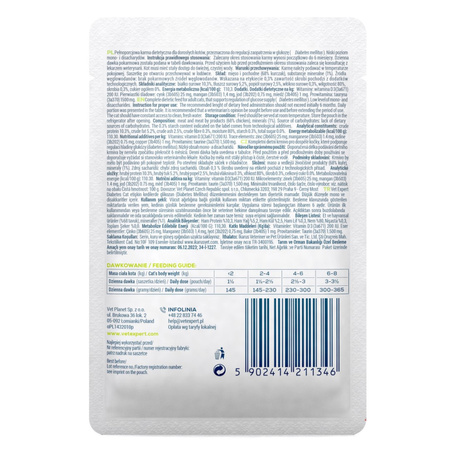 VetExpert Veterinary Diet Diabetic Cat 24x100g Mokra Weterynaryjna Karma Dla Kotów Z Cukrzycą