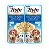 Inaba Twin Packs 4x80g Karma Dla Psa Z Kurczakiem, Warzywami i Serem w Bulionie z Kurczaka 3+1 Gratis