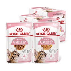 Royal Canin FHN Kitten Sterilised w Sosie i Galaretce 24x85g Karma Mokra Dla Kociąt Sterylizowanych Do 12 Miesiąca Życia