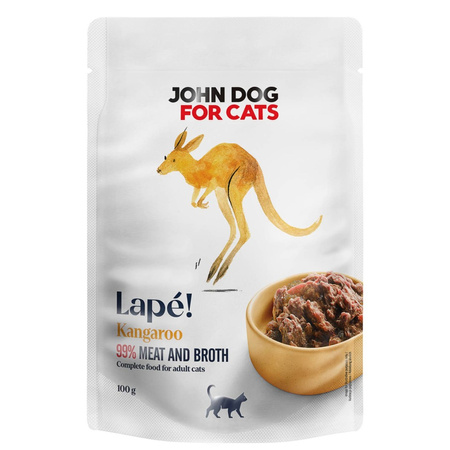 John Dog For Cats Lapé 10x100g Monobiałkowa Mokra Karma Dla Kota Mix 5 Smaków