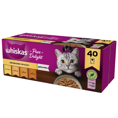 Whiskas Adult 120x85g Mokra Karma Dla Kota Mix Smaków w Galaretce i Sosie