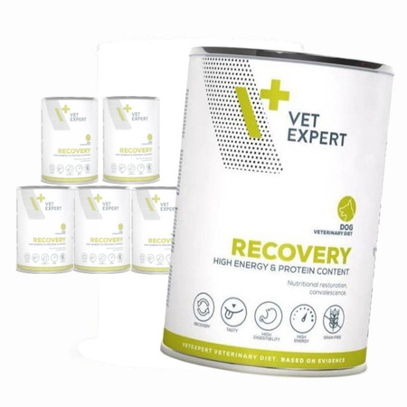Vet Expert Recovery Mokra Karma Weterynaryjna Dla Psa Z Kurczakiem 6x400g Wspierająca Powrót do Zdrowia