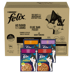 Felix Sensations Jellies Karma Dla Kotów Wiejskie Smaki W Galaretce 120x85g Wołowina Kurczak Kaczka Jagnięcina