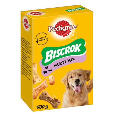 Pedigree Zestaw Przysmaków Ciasteczka 4x500g + Rodeo 4x123g Mix Smaków