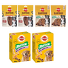 Pedigree Przysmak dla psa 2x500g Mix Biscrok + 2x70g Ranchos Superfoods Wołowina + 2x70g Ranchos Cubes Kaczka