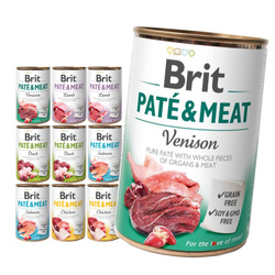 Brit Pate&Meat Mokra Karma Dla Psów Mix 5 Smaków 10x400g 