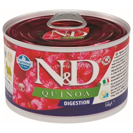 Farmina N&D Dog Quinoa Digestion 12x140g Dietetyczna Mokra Karma Dla Psa Z Jagnięciną Na Trawienie