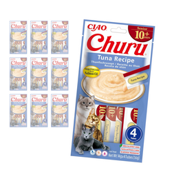 Inaba Cat Churu Senior Tuna Recipe 40x14g Kremowy Przysmak Dla Starszego Kota Pasta z Tuńczykiem