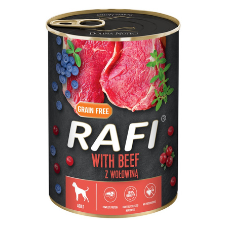 Rafi Mokra Karma Dla Psów Dorosłych Mix 8 Smaków Puszka 24x400g