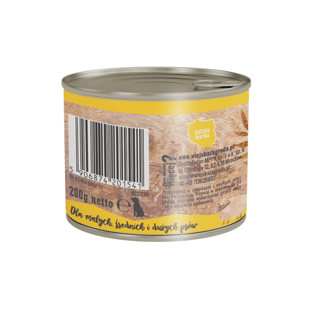 Wiejska Zagroda Indyk z Jagnięciną 200g Puszka - Karma mokra dla psów, 94% mięsa