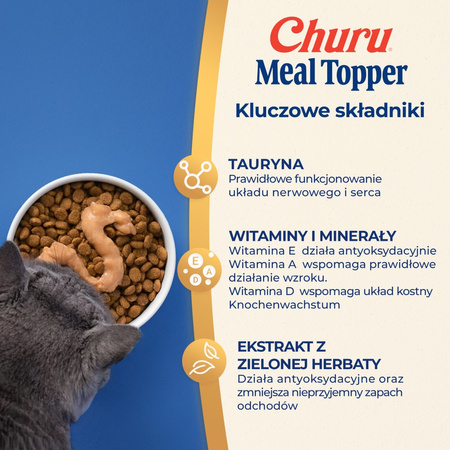 Inaba Cat Meal Topper 4x14g (56g) Kremowy Przysmak Dla Kota Pasta Kurczak z Serem
