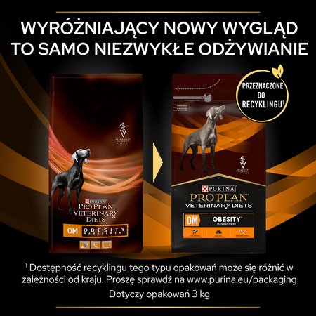 Purina Pro Plan Veterinary Diets Canine OM Obesity Management Sucha Karma Dla Psa 3kg Redukcja Masy Ciała