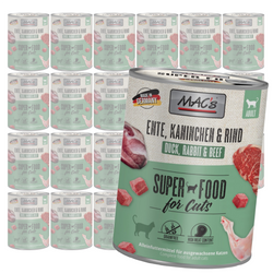 MAC's 24x800g Bezzbożowa Mokra Karma Dla Kota Kaczka Królik Wołowina