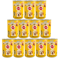 PEDIGREE Junior Puszka 12x 400g - Mokra Karma dla Psów z Kurczakiem w Galaretce