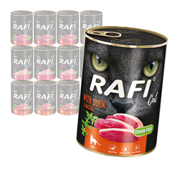 Rafi Cat Adult Bezzbożowa Mokra Karma Dla Kota Mix Smaków 12x400g Indyk Cielęcina Kaczka