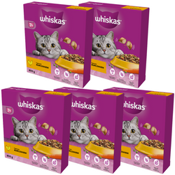 Whiskas Senior 5x800g Sucha Karma Pełnoporcjowa Dla Starszych Kotów Z Kurczakiem