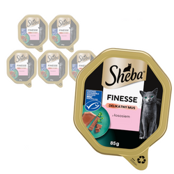 Sheba Finesse Tacka 6x85g Mokra Karma Pełnoporcjowa Dla Kota Z Łososiem W Musie