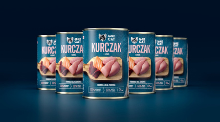 Jane Cat Adult Kurczak Łosoś 12x400g Mokra Karma Dla Kotów Bez Zbóż