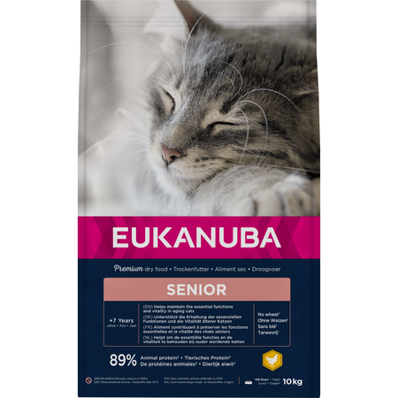 EUKANUBA Senior z Kurczakiem 10kg Sucha Karma Dla Starszych Kotów
