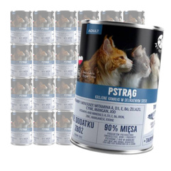 PetRepublic Bezzbożowa Mokra Karma Dla Kota 24x400g Kawałki W Sosie Z Pstrągiem