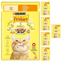 Purina Friskies z Kurczakiem 6x85g Mokra Karma Dla Kota w Sosie