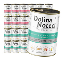 Dolina Noteci Premium 24x400g Bogata w Cielęcinę z Groszkiem i Perliczkę z Jabłkiem Mokra Karma Dla Psa