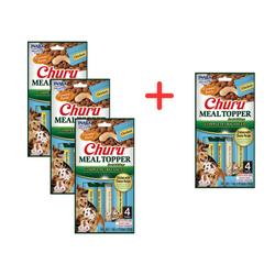 Inaba Dog Meal Topper 4x56g Przysmak Pasta Dla Psa Z Kurczakiem i Serem 3+1 GRATIS