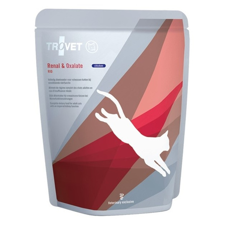 Trovet Renal & Oxalate RID 6x85g Dietetyczna Mokra Karma z Kurczakiem Dla Kotów z Niewydolnością Nerek Kamicą Szczawianową i Cystynową