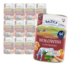 Baltica Wołowina z Pietruszką 12x400g Monoproteinowa Hipoalergiczna Bezzbożowa Mokra Karma Dla Psa