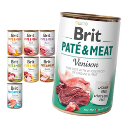 Brit Pate&Meat Mokra Karma Dla Psów Mix 8 Smaków 8x400g 